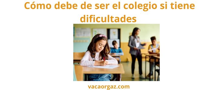 Cómo debe de ser el colegio si mi hijo tiene dificultades