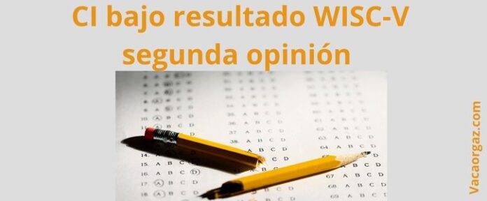 CI bajo resultado WISC V segunda opinion